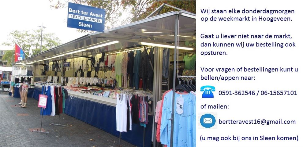 Bert ter Avest op de markt van hoogeveen